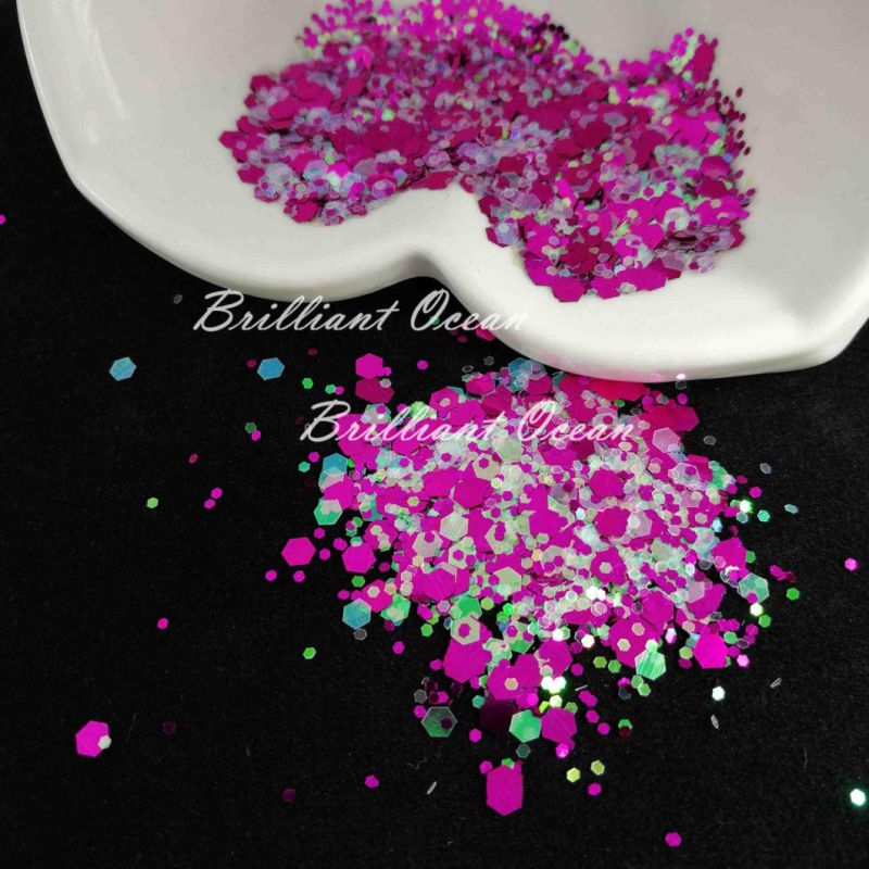 New Product Bulk Mix Crafts Hexagon Glitter Powder
