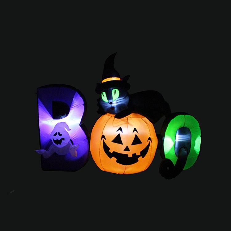 Inflatable Pumpkin with Ghost and Letter for Halloween Decoration