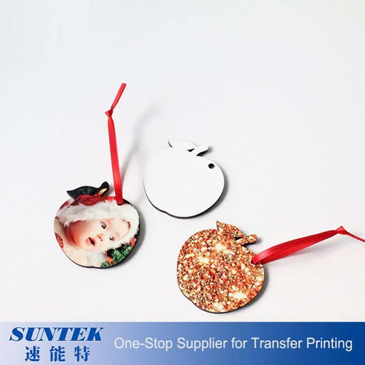 Wholesale Customized Gift Sublimation Fashion Wood Pendent Christmas Decoration MDF Ornaments