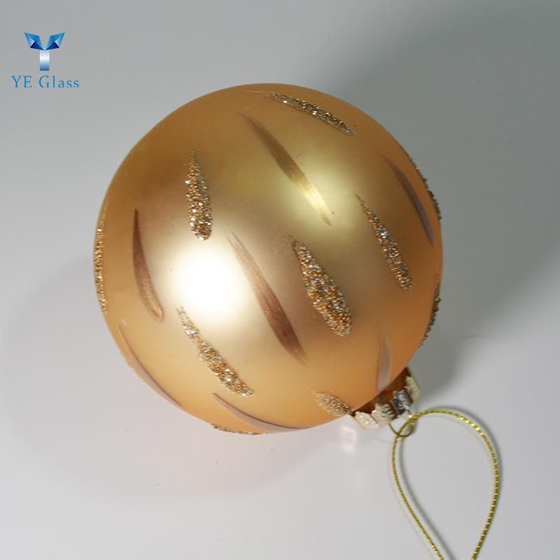 Customized Gold Borosilicate Glass Balls with Gold Sequins