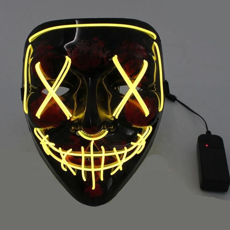 Halloween Decoration Light DJ Party Neon Glowing Rave LED Mask