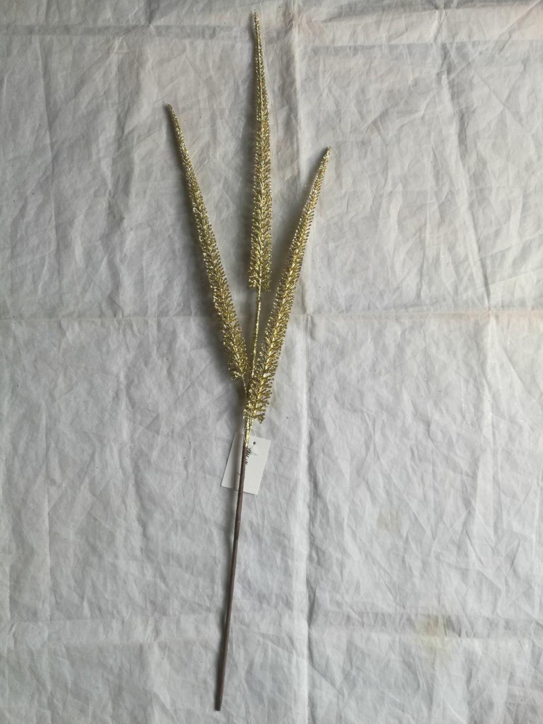 Christmas Tree Twig; Glitter Flower Plastic Twig Pick with Flowers