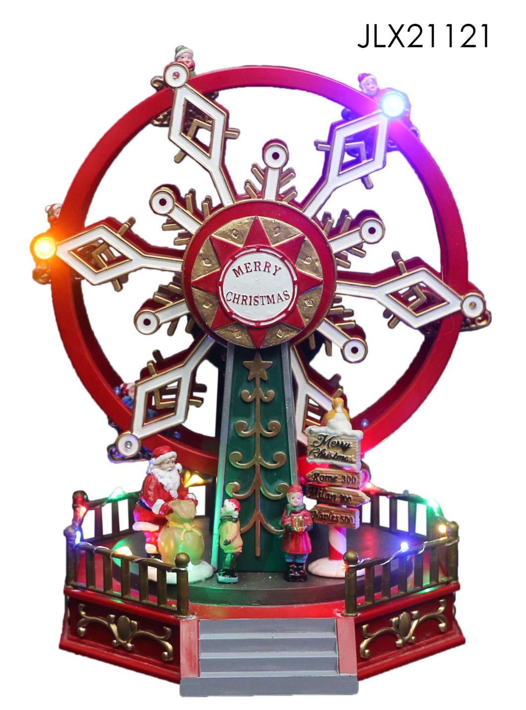 New Design Christmas Shopping Mall Square with LED Lights and Children Around The Hot Balloon Spinning Function