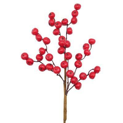 Wholesale New Christmas Flowers Decoration Artificial Red Berries Branches