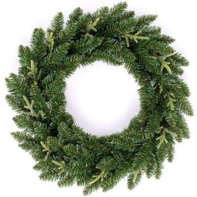 Yh1976 Factory Sale Cheap Green PVC Christmas Wreath