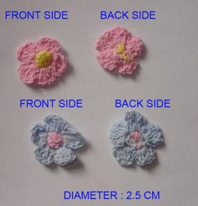 Decorate Garment Accessories Handmade Flower Cotton Yarn 2.5cm Flower for Catering Organza Flower Gifts and Crafts Artificial Flower