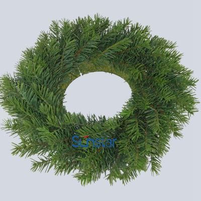 Artificial Christmas Wreath 33cm PE Nordmann Fir Ring Artificial Plant for Holiday Decoration &amp; Gift (42924)