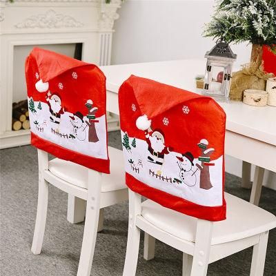 New Year Hat Chair Cover Christmas Decorations for Home Table