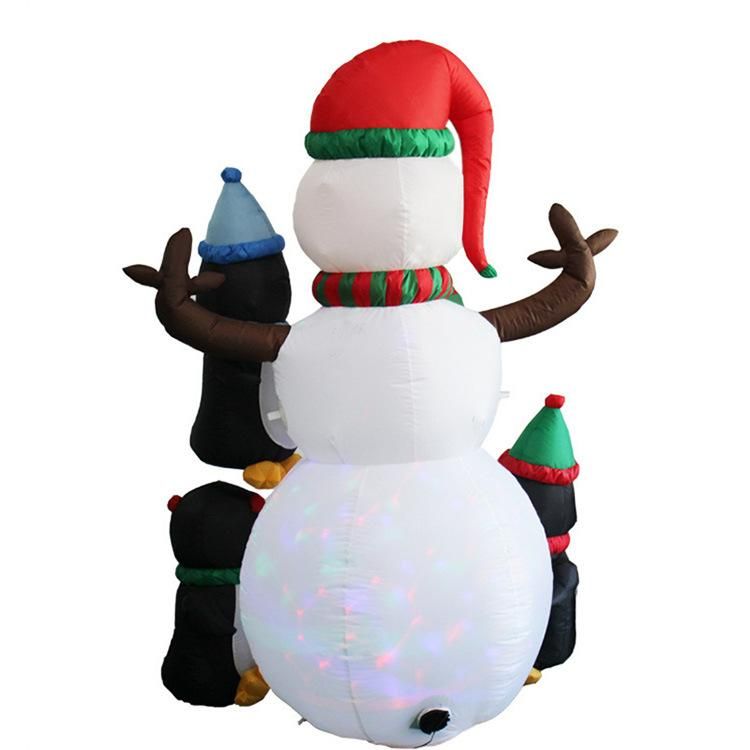 Inflatable Snowman with Penguins for Decorations Christmas Supplier