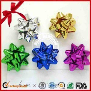 New Design Gift Decoration Printed Star Bow
