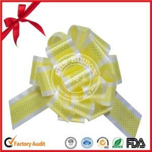 Christmas Decoration of Beautiful Printed POM-POM Pull Bow