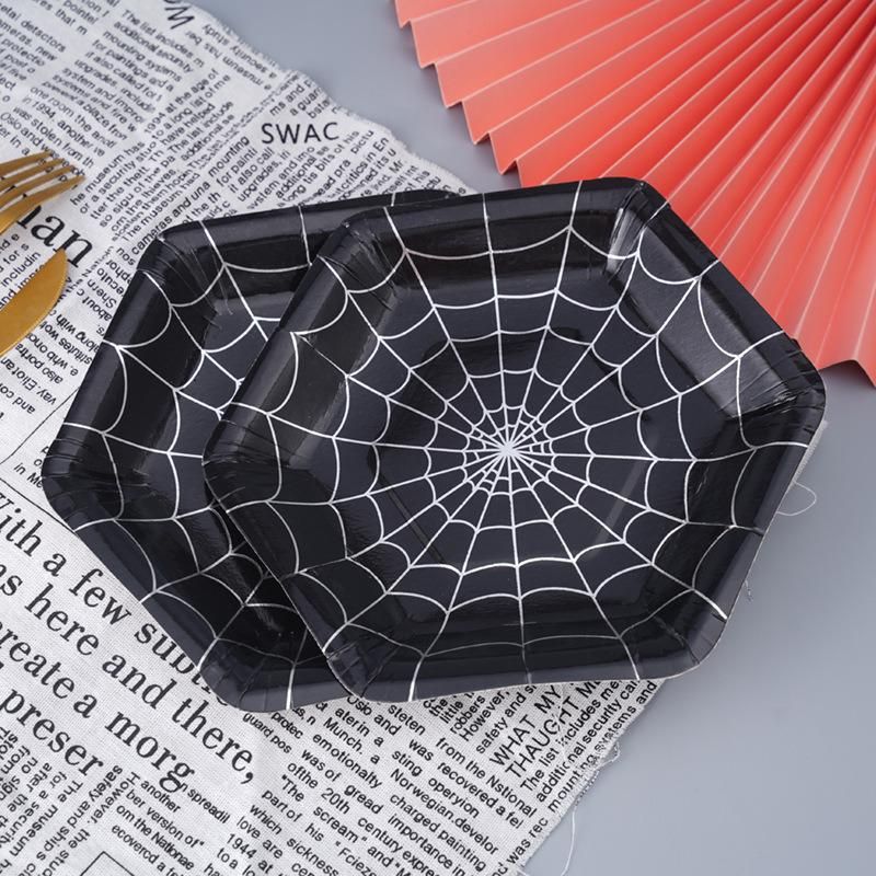 Spider Web Halloween Disposable Paper Plates