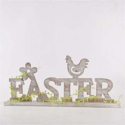 BSCI Factory Customized Spring Home Decoration Easter Wooden Sign