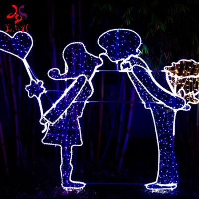 LED IP65 3D Couple Portrait Motif Christmas Outdoor Decoration Light