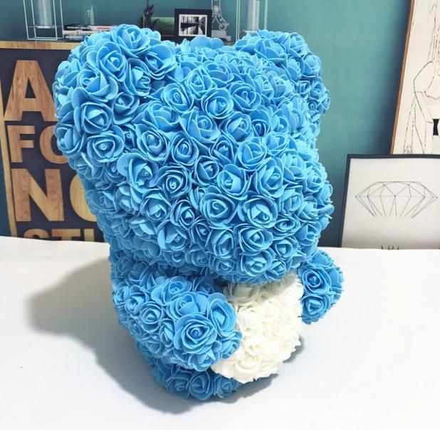 New Design Standing Rose Bear Gift PE Rose Teddy Bear