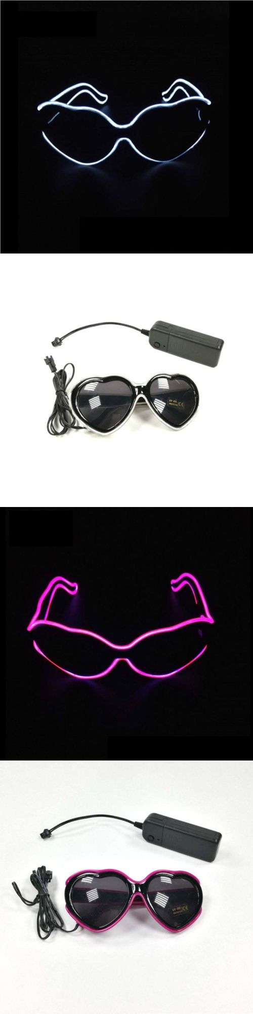 LED Luminous Heart EL Wire Glasses Rave LED Glasses Light