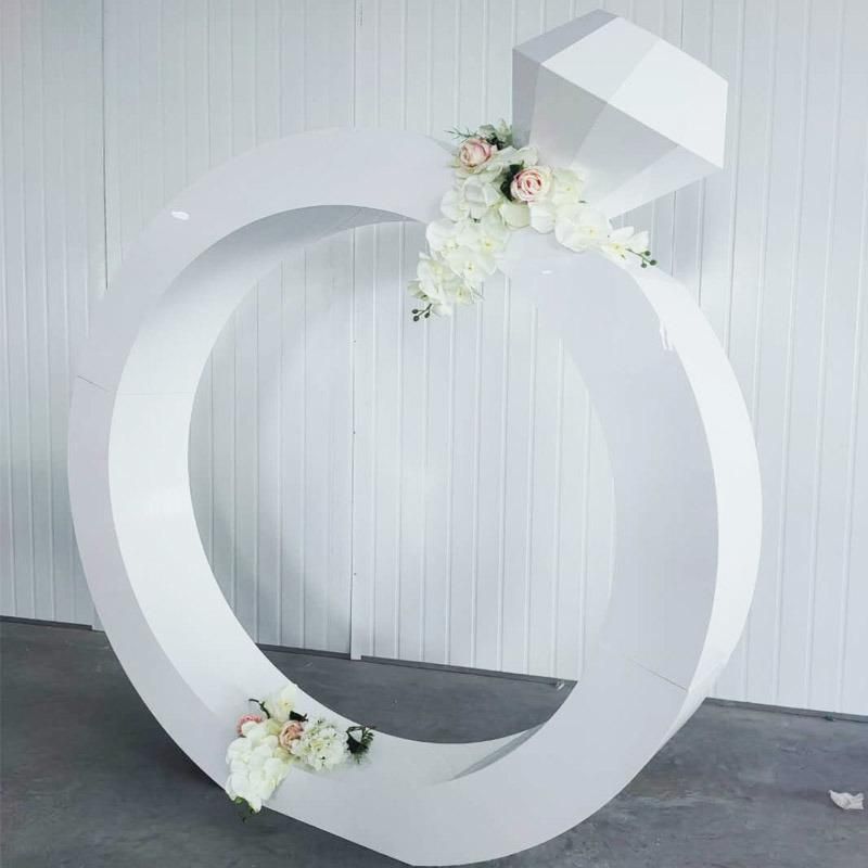 Sawa Wholesale Wedding Backdrop Decoration PVC Ring Shape Acrylic Round Backdrop