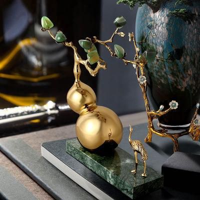 New Chinese Style Front Porch Furniture Customizable Gourd Brass Home Accessories Decorative