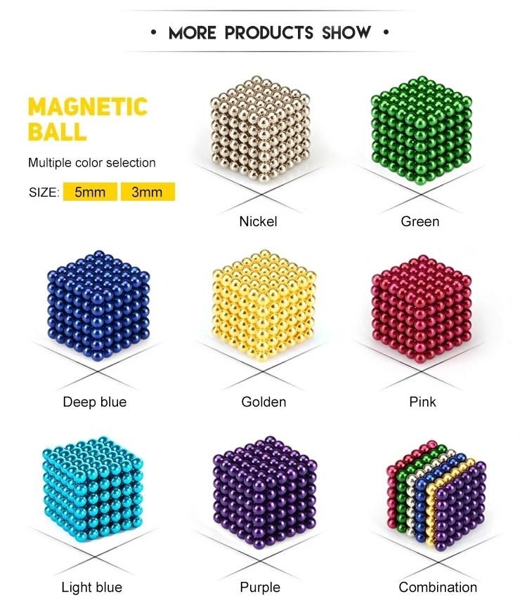 Neo Cube 5mm Neodymium Magnet Colorful Balls 216PCS