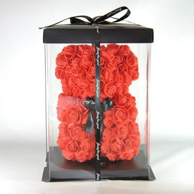 Wholesale 25cm and 40cm and 70cm Teddy Bear Valentine Gift Red Teddy Rose Flower Bear with Heart
