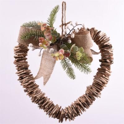 Factory Suppliers Home Decor Wooden Fall Wreath Decoration