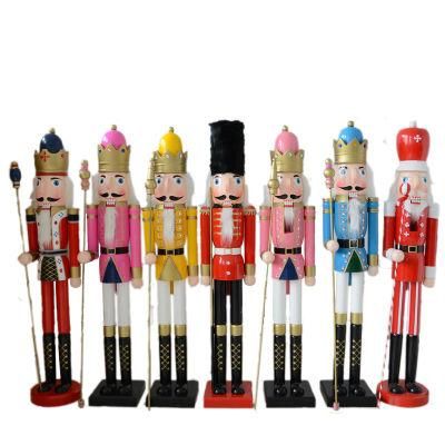 Wholesale 1.2m Wooden Nutcracker Christmas Decoration Life Size King Soldier Nutcracker