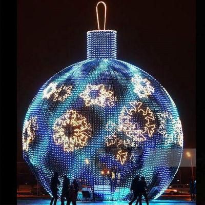 High Quality Outdoor Large 3D Motif Light Christmas Ball for Sale