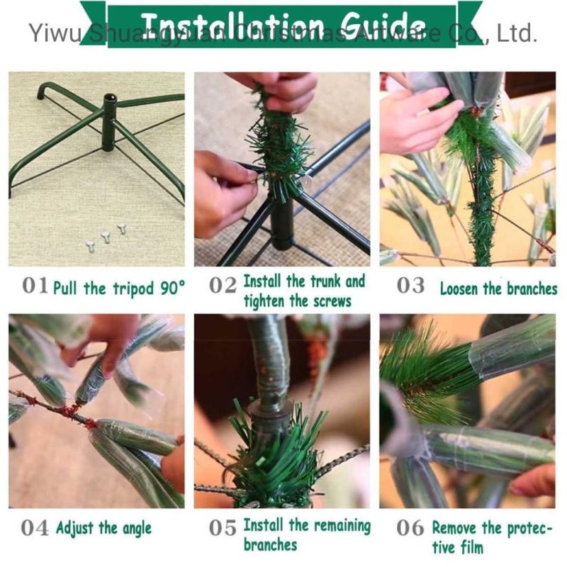 Factory Sale Cheap Green PVC Christmas Tree with Pinecone for Christmas Decoration