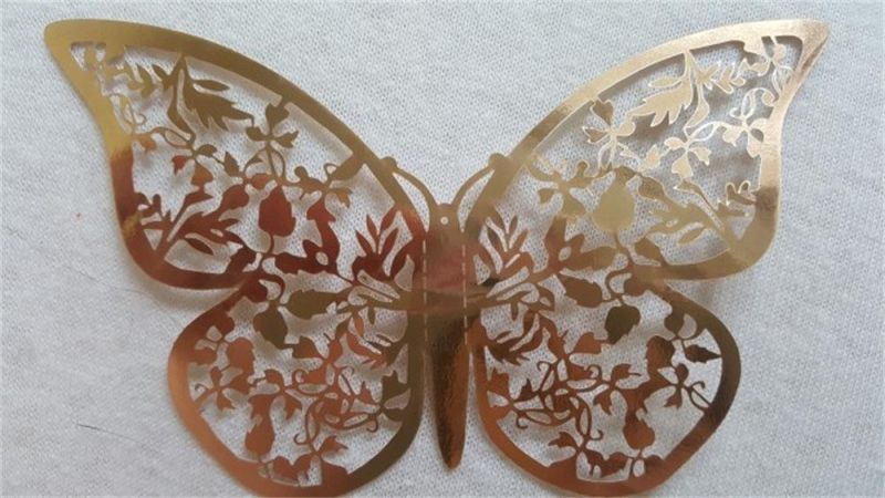 12PCS Wall Stickers Hollow Rose Gold/Golden/Silver Butterfly Wall Stickers