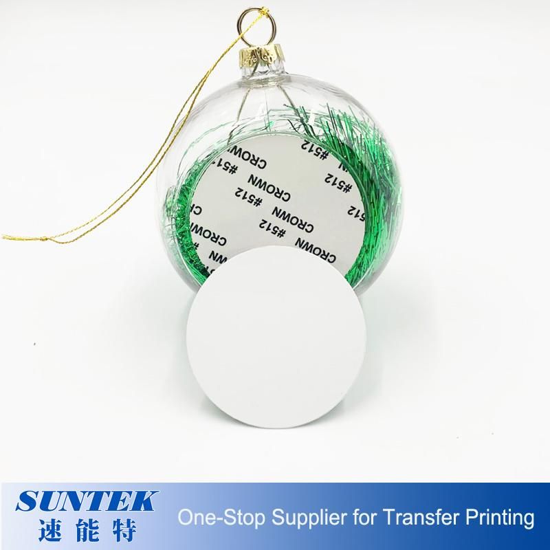 2D Sublimation Transparent Plastic Christmas Ball