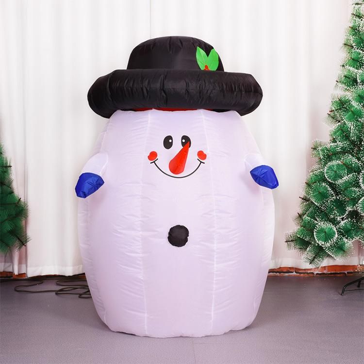 Cute Christmas Yard Decoration Indoor and Outdoor Inflatable Snowman with LED Light