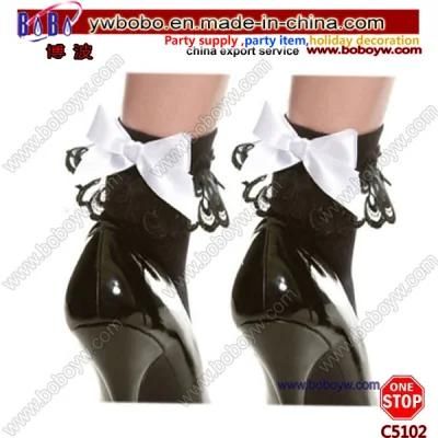 Party Supplies White School Socks Girl in White Socks White Costomized School Socks (C5117)