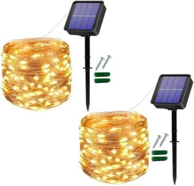 Waterproof Solar Garden String Lights Copper Wire Indoor Fairy Decorative Lighting