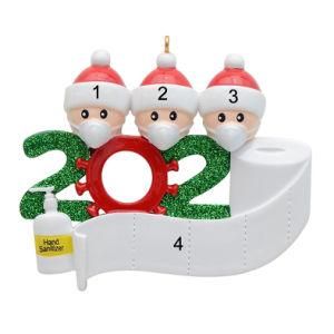 2020 New Personalized Quarantine Family Christmas Gifts Santa Claus Christmas Tree Hanging Decoration Ornament for Sale