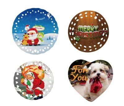 Wholesale Supply DIY Home Decoration Sublimation Ceramic Christmas Ornament