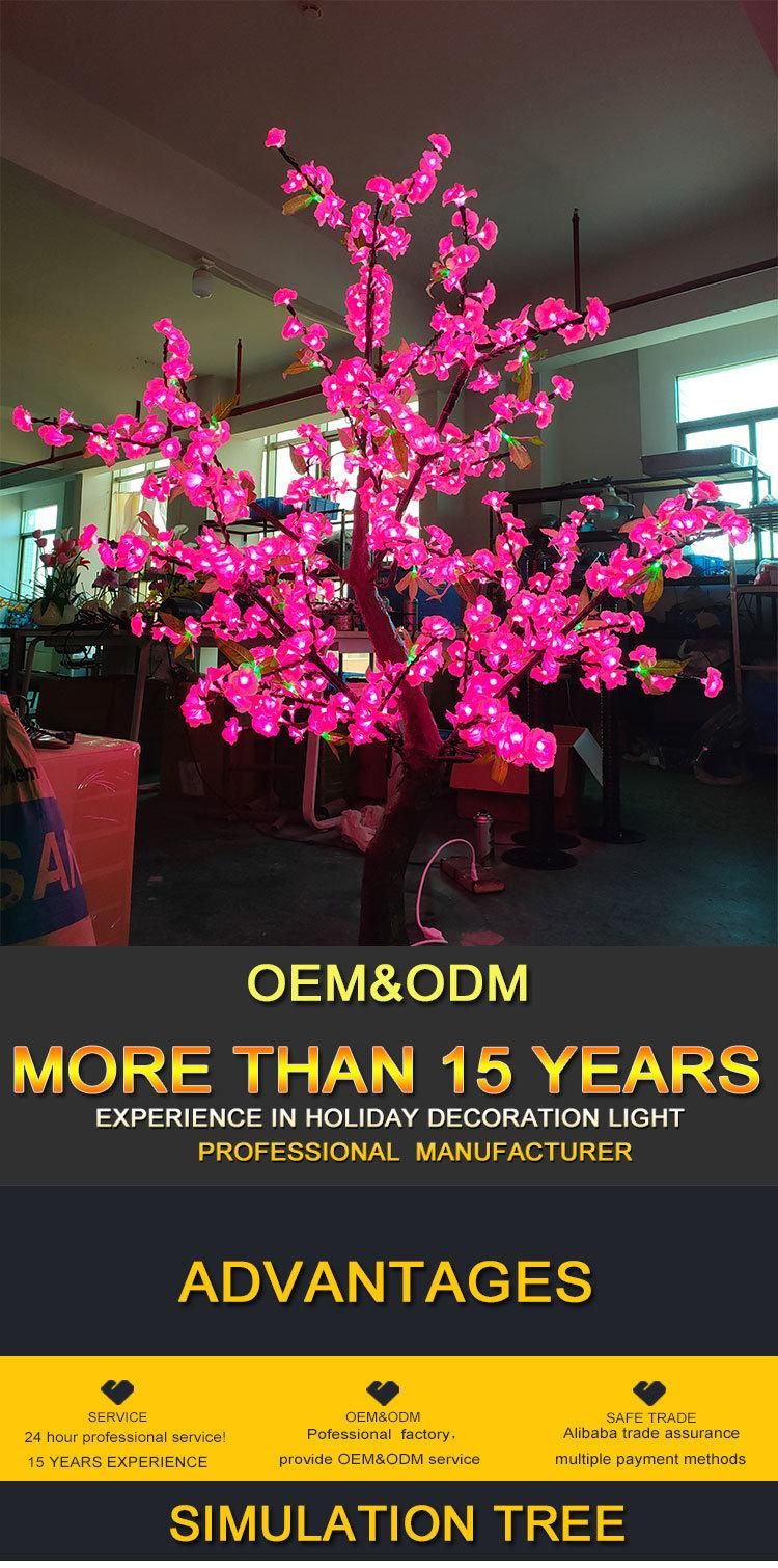 Chinese Customized Silk Artificial Peach Tree Wedding Tree Table Tree