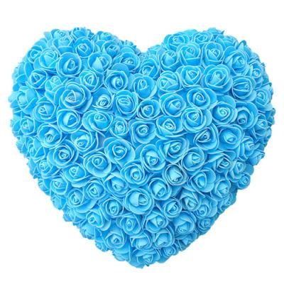 No. 1 2020 New Custom Color Handmade Valentine Day Wedding Gift Artificial Rose Flower Heart Shaped Foam Rose Heart for Love