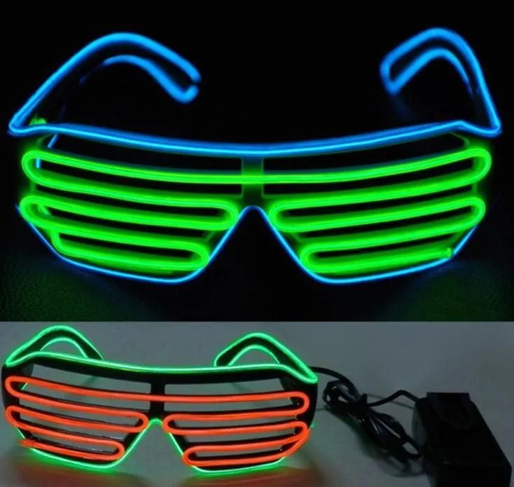 DJ Night Club EL Props Sound Activated LED Party Glasses