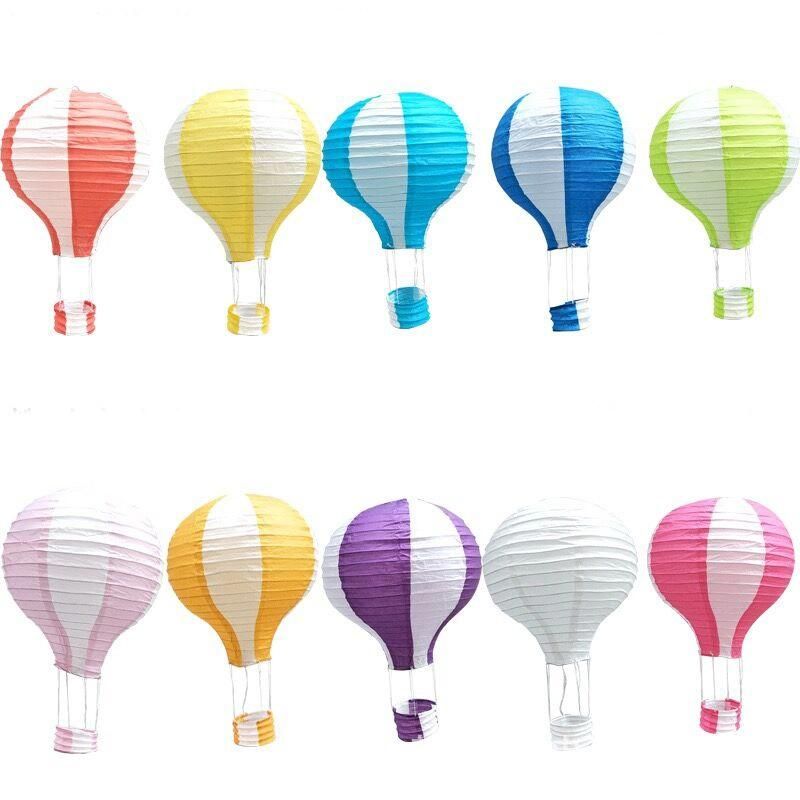 Factory 12"16"Color Printing Hot Air Balloon Lantern New Year Christmas Shopping Mall Bar Kindergarten Wedding Birthday Party Decoration