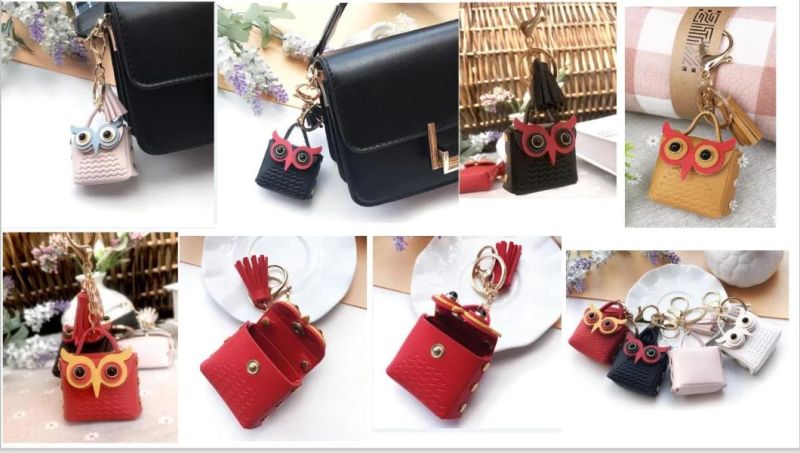 Fashion PU Leather Bag Decoration Key Chain for Gifts
