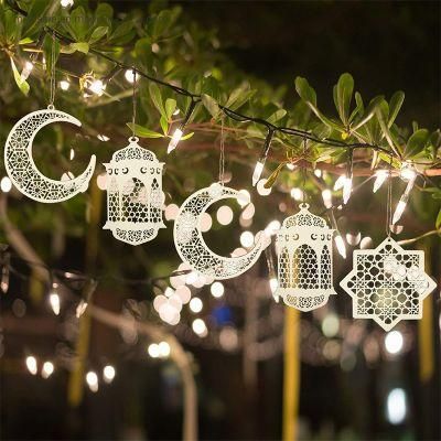 Hanging Laser Cut Hollow out Plywood Ramadan Festival Decoration Holiday Decoration