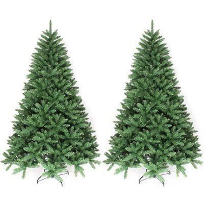 Yh2058 Wholesale 180cm Full Size Factory Artificial Green Pine Christmas Tree for Decoration