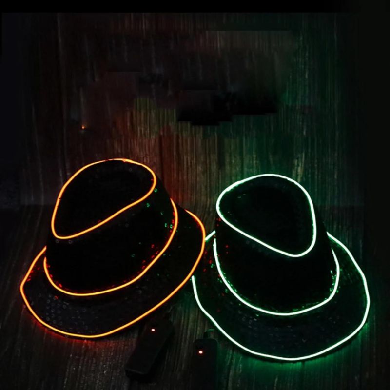 LED Light up Hat Neon Costumes Glow in Dark Party