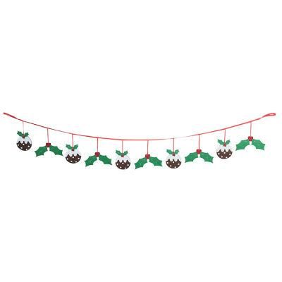 Custom Holiday Time Hanging Banner Christmas Decorations Felt Garland