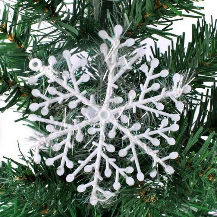 11cm Winding Plastic Christmas Snowflake