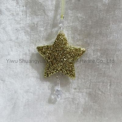 Christmas Star Decor for Holiday Wedding Party Decoration Supplies Hook Ornament Craft Gifts