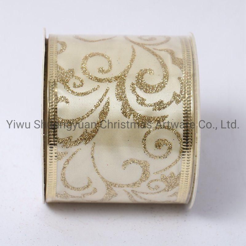 Christmas Ribbon Decor for Holiday Wedding Party Decoration Supplies Hook Ornament Craft Gifts
