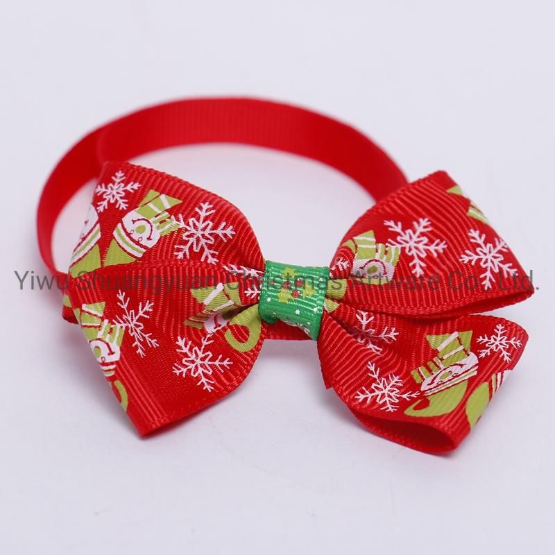 Christmas Pet Supplies Bowknot for Holiday Wedding Party Decoration Supplies Hook Ornament Craft Gifts