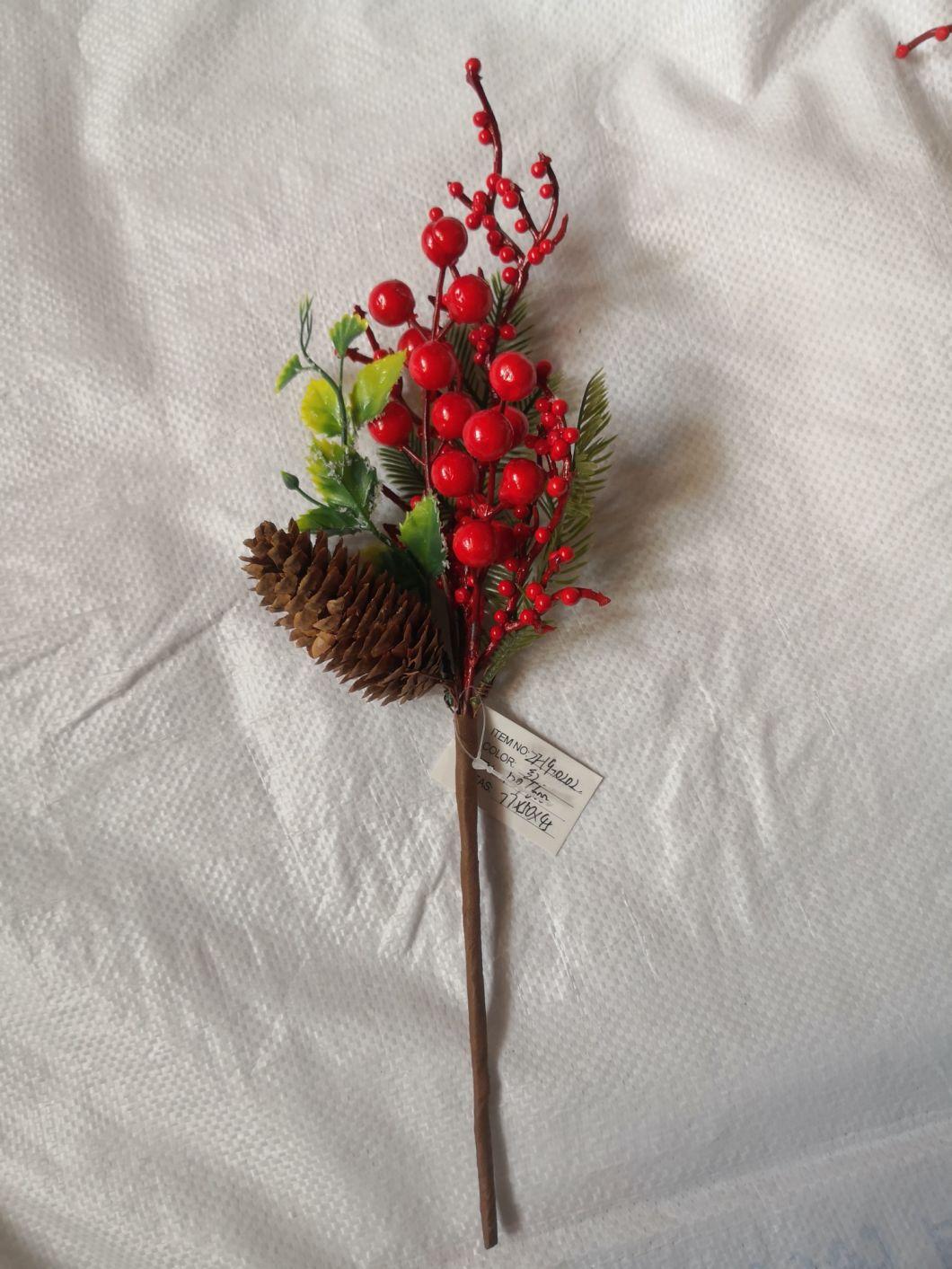 Small Christmas Berry Pick for Decorations Red Fruits