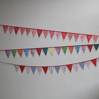 Home Double Sided Cotton Printed Decorative Flags on String